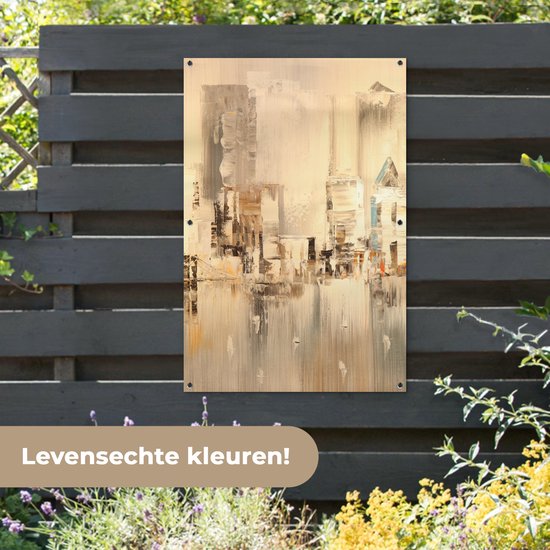 Affiche jardin - Toile jardin - Posters de jardin extérieur - Peinture - Peinture à l'huile - Abstrait - Skyline - 80x120 cm - Jardin