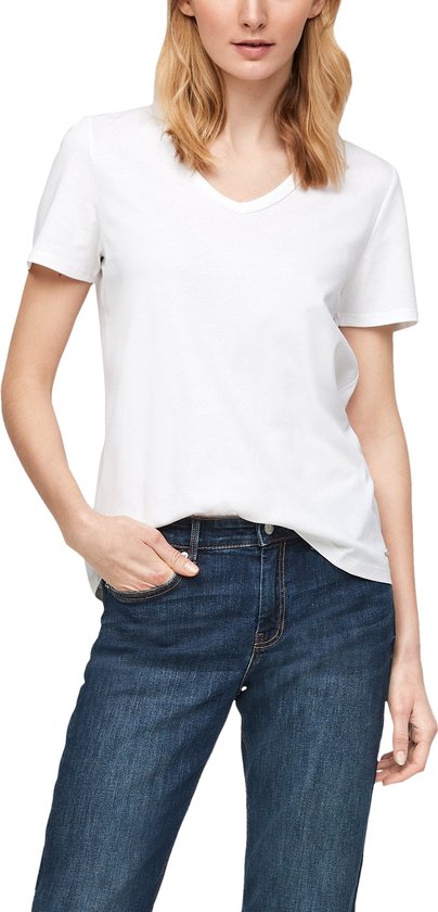 S'Oliver Women-T-shirt--0100 white-Maat 44
