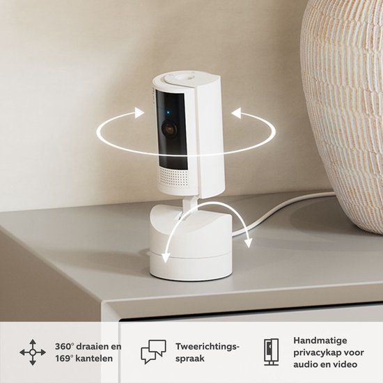 Ring Pan-Tilt Indoor Camera - Wit - Draai- en kantelbaar van Ring — afbeelding 4