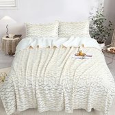 HnL Dekbedovertrek Satin Stripe - Eenpersoons - 155x220 80x80 cm - Gold