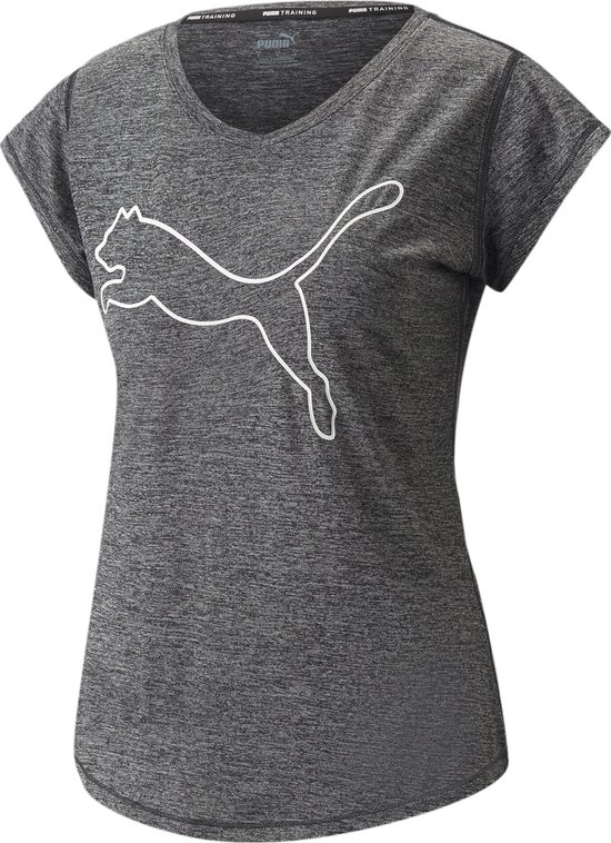 Foto: Puma train favorite heather cat tee dames sportshirt zwart maat l