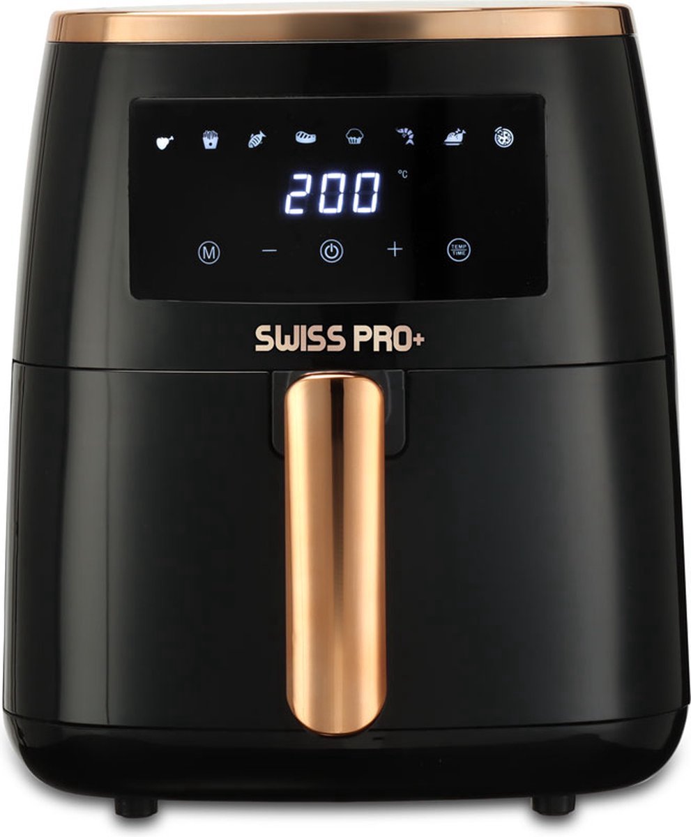 Smart Airfryer 6.5 L met Dubbele Lade - 1500W - Zwart/Rose - afbeelding 2