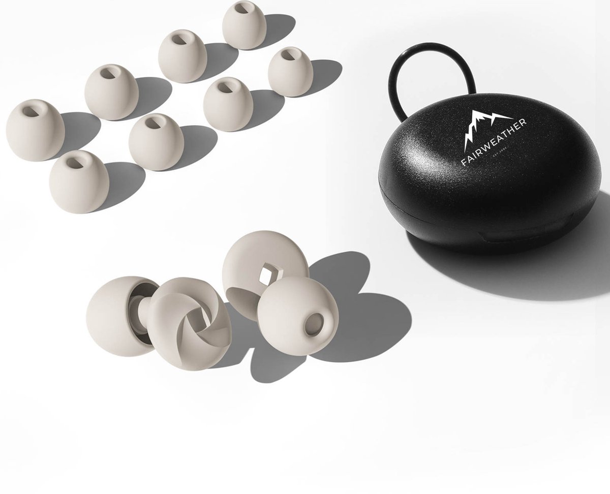 Goedkoopste Fairweather Oordoppen Silent Pro 3.0 – Geschikt voor Slaap of Festival Oordopjes - Slapen – Anti-Snurk – Earplugs Looping - Gehoorbescherming – Party Plugs - Sleep Plugs - Hoge Geluidsdemping (28dB) - 4 Maten (XS/SM/L) - Taupe