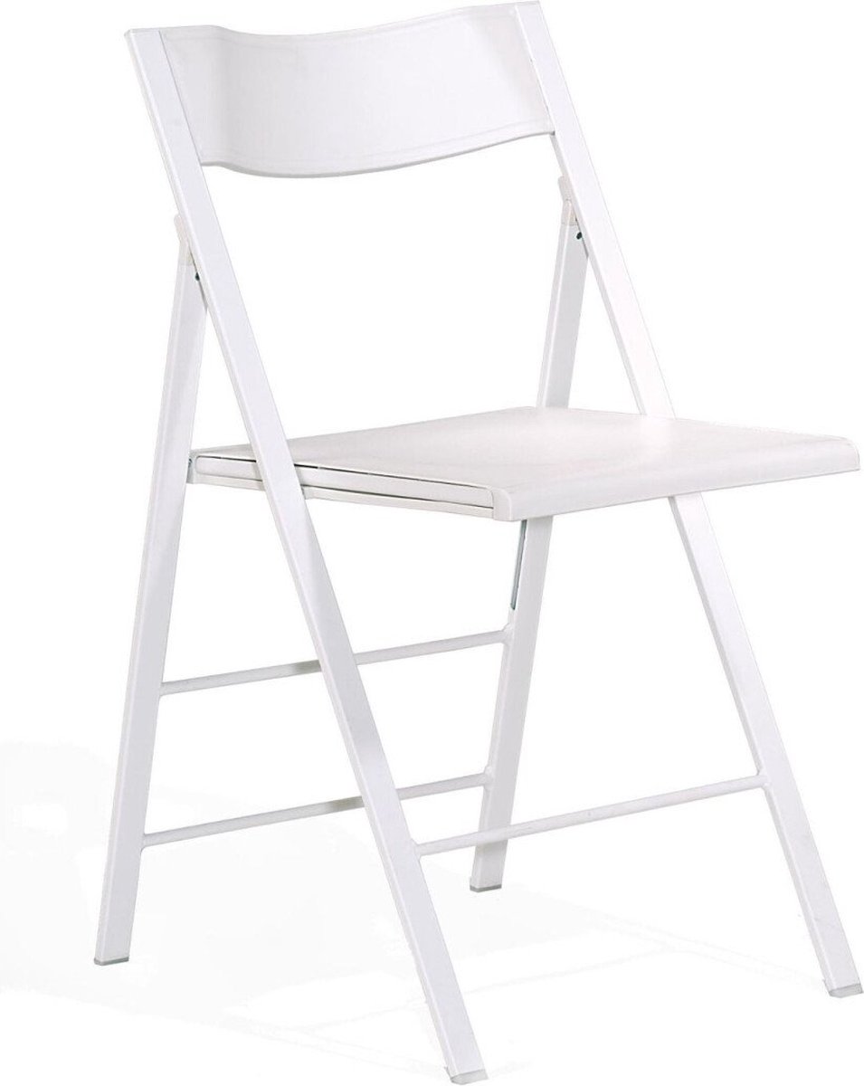 POCKET Klapstoel POCKET S75, aluminium frame, zitting en rug WIT.