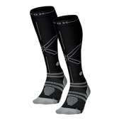 STOX Energy Socks - 2 Pack Sportsokken voor Mannen - Premium Compressiesokken - Kleur: Zwart/Grijs - Maat: XLarge - 2 Paar - Voordeel - Mt 46-49