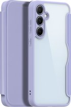 Dux Ducis - Telefoon Hoesje geschikt voor de Samsung Galaxy A55 4G/5G - Skin x - Book Case - Ruimte voor pasjes - Paars