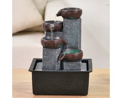 Kamerfontein Nature Bekasi (21cm) | Binnenfontein | Waterornament | Incl. LED Verlichting | Feng Shui Webwinkel