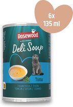 Bol.com Rosewood Deli Soup Tonijn - Kattensnack in Bouillon - Met Zachte Stukjes Tonijn - Natuurlijk & Zonder Toegevoegd Zout of... aanbieding
