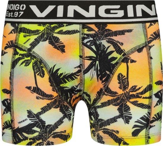 Vingino Boxer B-241-8 Palms 5 pack Jongens Onderbroek - Multicolor Orange - Maat XS