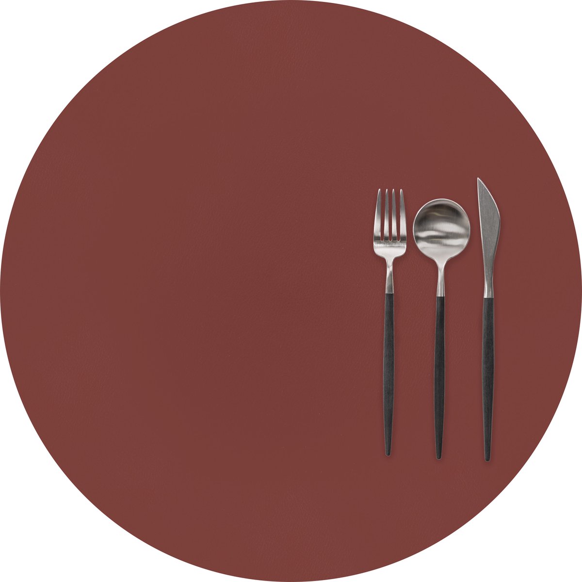 ZICZAC - Placemat TOGO - SET/6 - Rond - Dubbelzijdig - Kunstleer - Dia 38 cm, rood