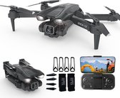 Drone avec caméra Mini Drones RC FPV avec caméra 2 caméras pour enfants débutants Quadricoptère de maintien d'altitude avec hélicoptères de positionnement de Flow optique Flips 3D avec 2 batteries