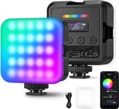 Magnetische RGB Videolamp met App-Besturing - Compact en Krachtig LED Camera Videolicht