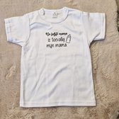 Shirtje baby tekst wit mama eerste moederdag | De Liefste mama is toevallig mijn mama| korte mouw | wit | maat 80