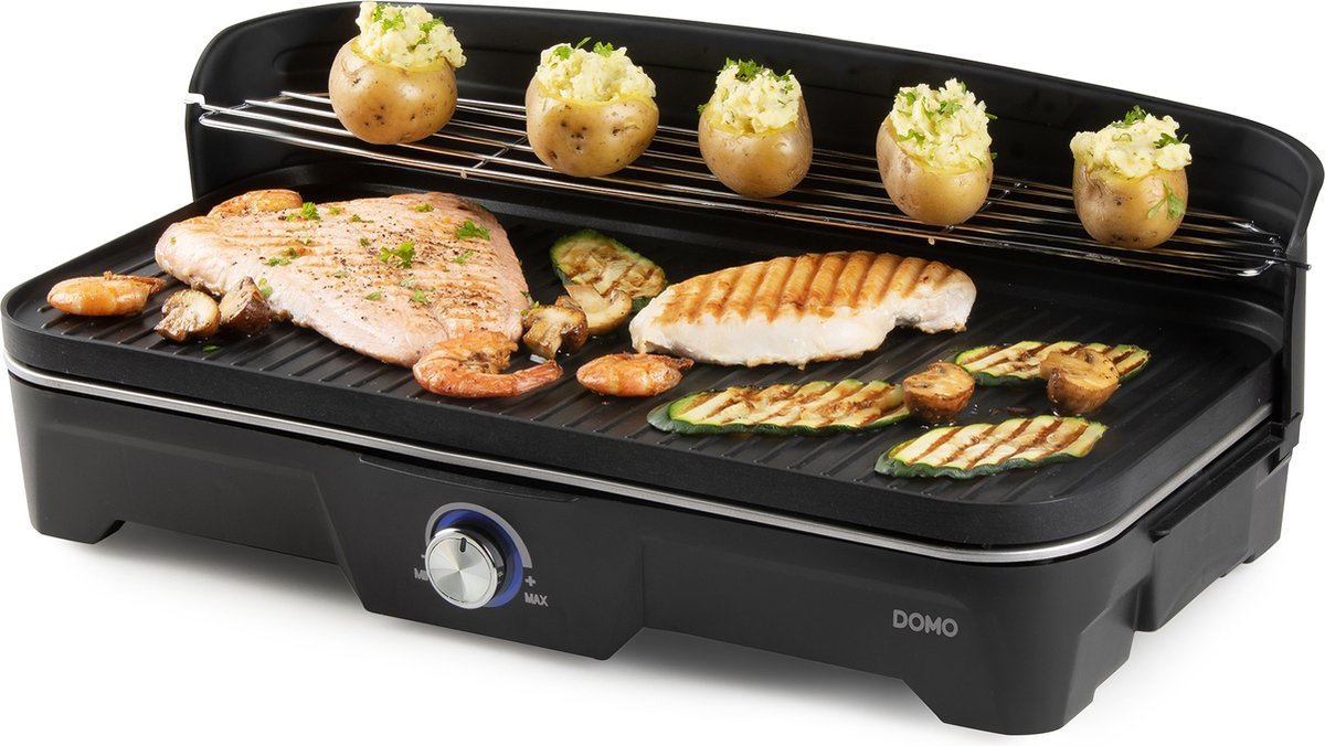 DOMO DO9260G - Barbecue tafelgrill met windscherm - 2200W