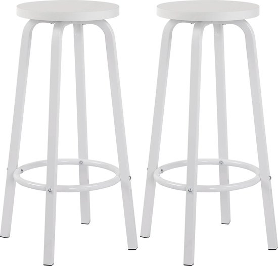 Go-shipping - Set Van 2 - Hoogte 72cm - Luxe Barkrukken - 2 Stuks - White - Nordic Barkruk