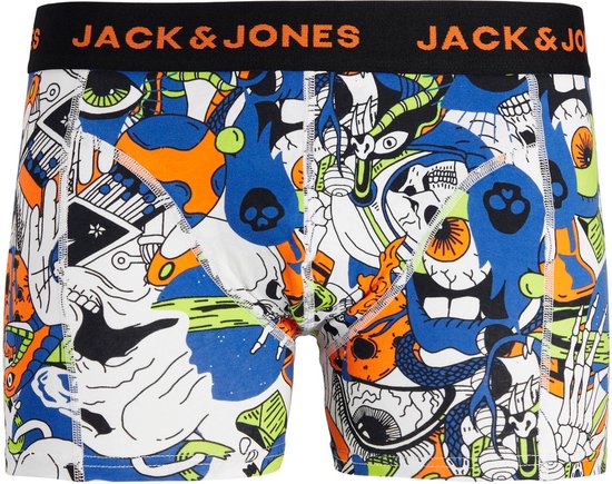 JACK & JONES Jacspace skull trunk (1-pack) - heren boxer normale lengte - zwart - Maat: XL