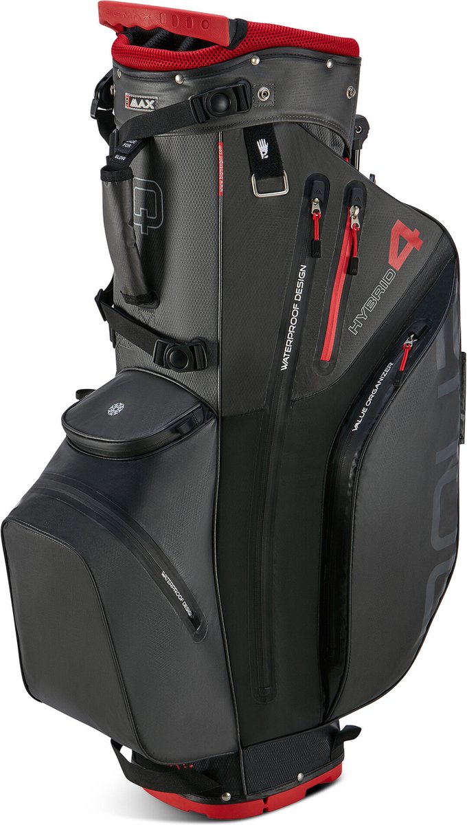 Big Max Aqua Hybrid 4 - Waterdichte Golftas - Cartbag - Zwart Grijs van Merkloos — afbeelding 2