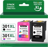 Pack combiné de cartouches d'encre 301, encre 301 réservée aux cartouches d'encre HP 301XL, cartouches 301 Zwart et couleur pour HP Deskjet 1050 1510 2050 Officejet 2620 2622. 4630 4632 Envy 4500 5530