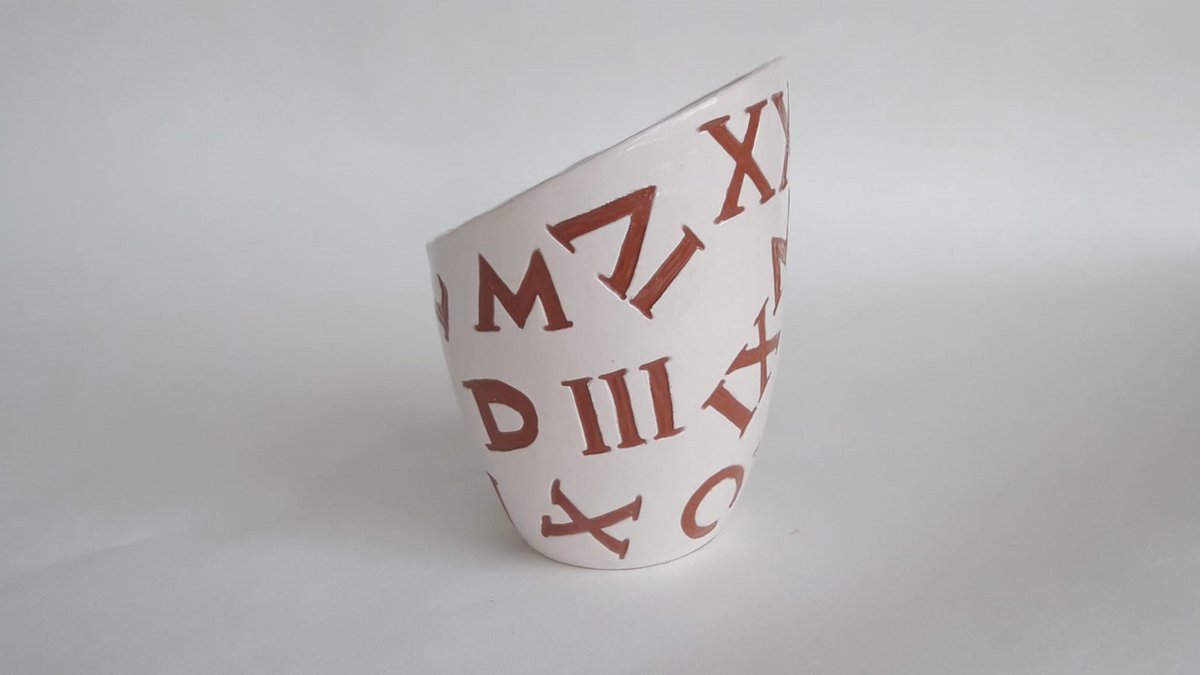 Koffie thee beker mok beker 200ml met letters wit en rood moderne mok met patroon zijgesneden rand ander ontwerp thee koffiekopje servies aardewerk keramiek handmade handgemaakt vaderdagcadeau verjaardagscadeau