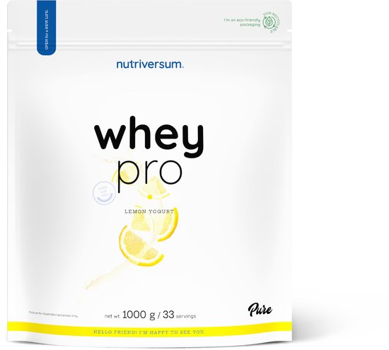 Nutriversum | WheyPro protein | Lemon yoghurt | 1kg 33 servings | Eiwitshake | Proteïne shake | Spijsvertering enzymen | Instant | Eiwitten | Proteïne | Supplement | Concentraat | Nutriworld