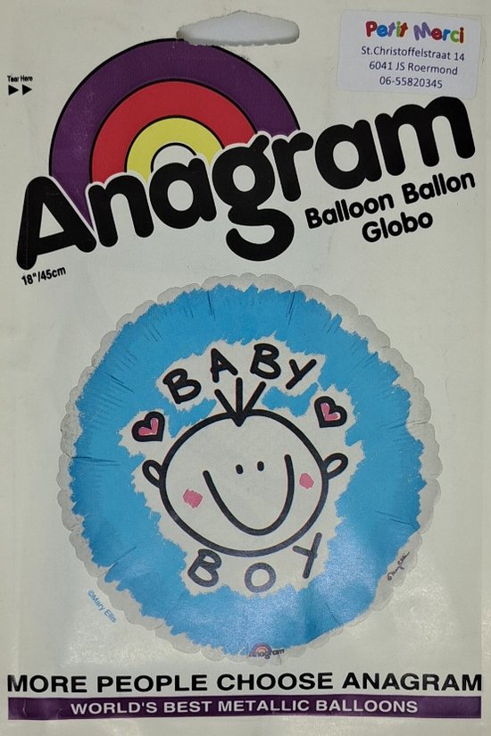 Ballon Baby Jongen van Ballon Express
