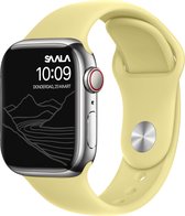 Saala® Siliconen bandje geschikt voor Apple Watch 42/44/45mm series 3 4 5 6 7 SE lichtgeel