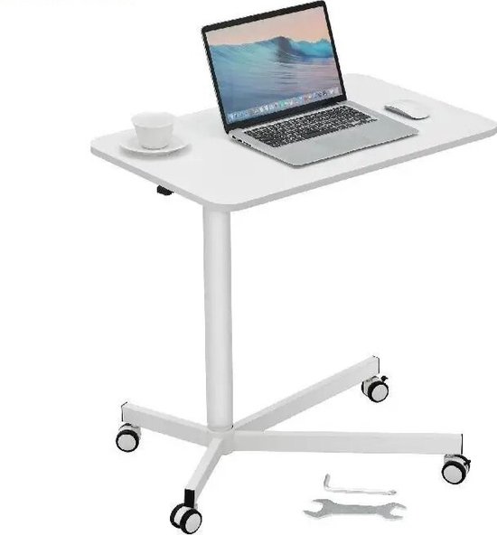 MK - zit sta bureau - in hoogte verstelbaar 72cm tot 112cm - laptop tafel - verrijdbaar