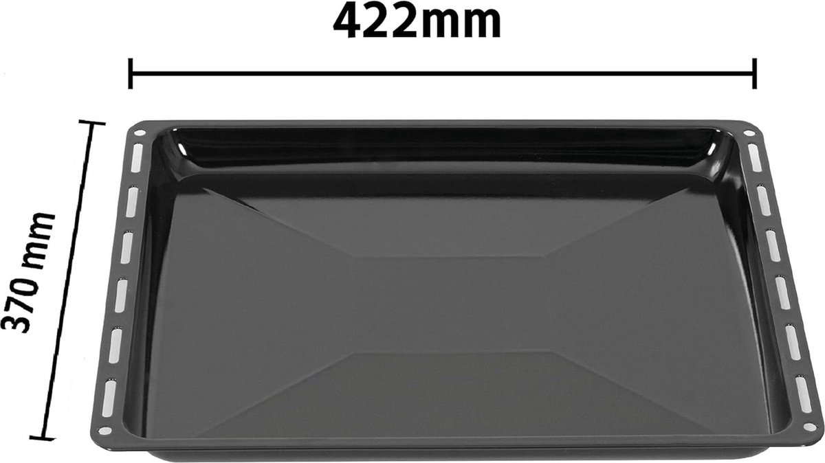 Icqn bakplaat met anti-aanbaklaag - 455x375x30 mm - krasbestendig
