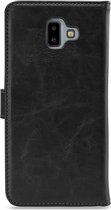 My Style Flex Wallet Telefoonhoesje geschikt voor Samsung Galaxy J6 Plus Hoesje Bookcase Portemonnee - Zwart