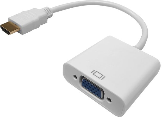 XIB HDMI naar VGA adapter / kabel voor pc/laptop/beamer / 1080p HD - Wit |  bol.com