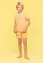 Woody pyjama jongens/heren - roest/geel gestreept - koala - 241-10-PZA-Z/931 - maat 92