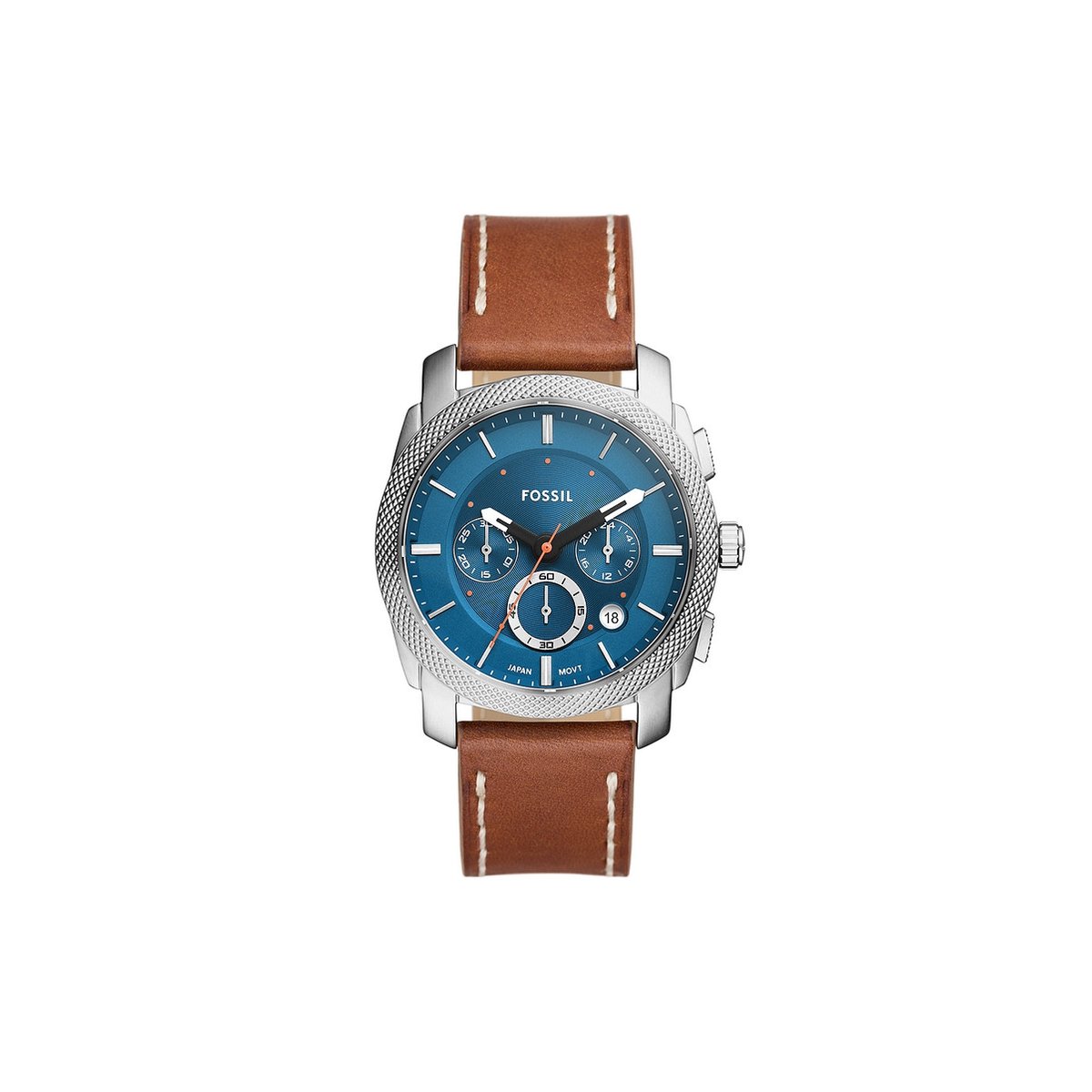 Fossil Machine FS6059 Horloge - Leer - Bruin - Ø 42 mm