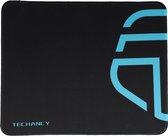 Techancy Muismat Muis Logo Patroon 21cm x 26cm Blauw Zwart Gaming Mouse Pad Bureau Onderlegger