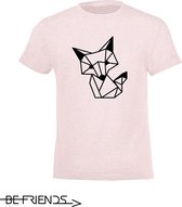 Be Friends T-Shirt - Fox - Kinderen - Roos - Maat 2 jaar
