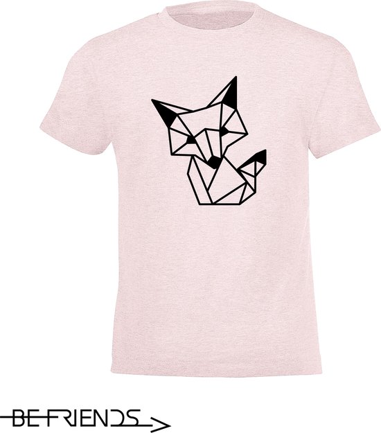 Be Friends T-Shirt - Fox - Kinderen - Roos - Maat 2 jaar