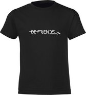 Be Friends T-Shirt - Be Friends - Kinderen - Zwart - Maat 6 jaar
