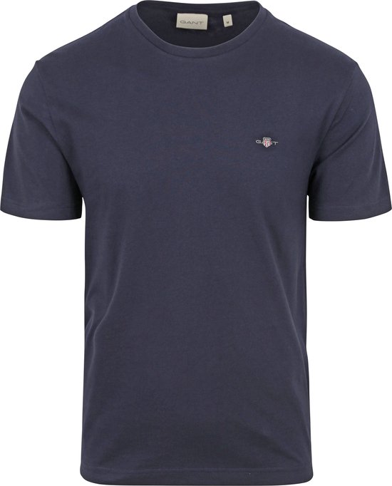 Gant - T-shirt Shield Logo Navy - Heren - Maat XL - Regular-fit