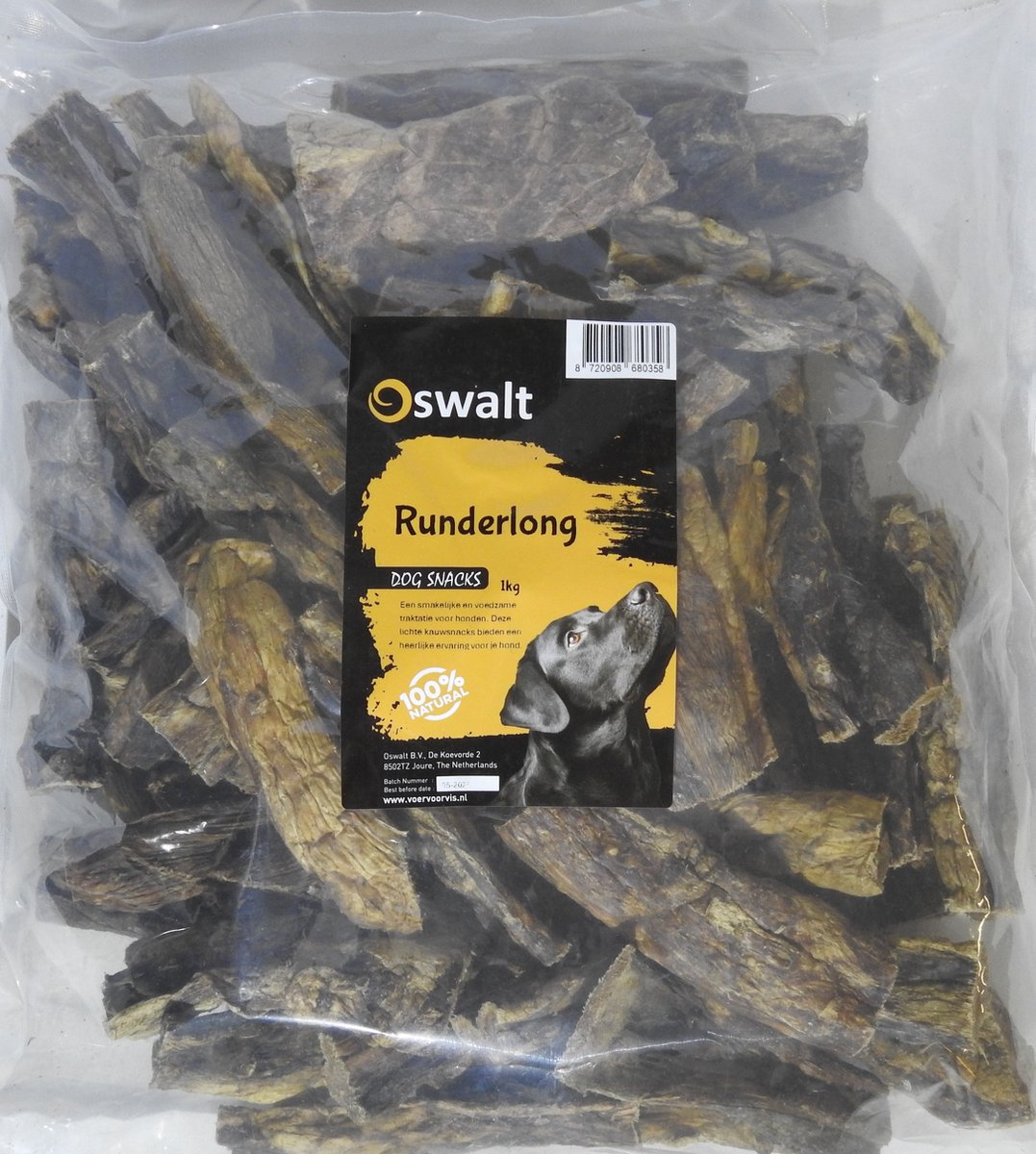 Oswalt Runderlong - Rundvlees - Hondensnack - 1KG