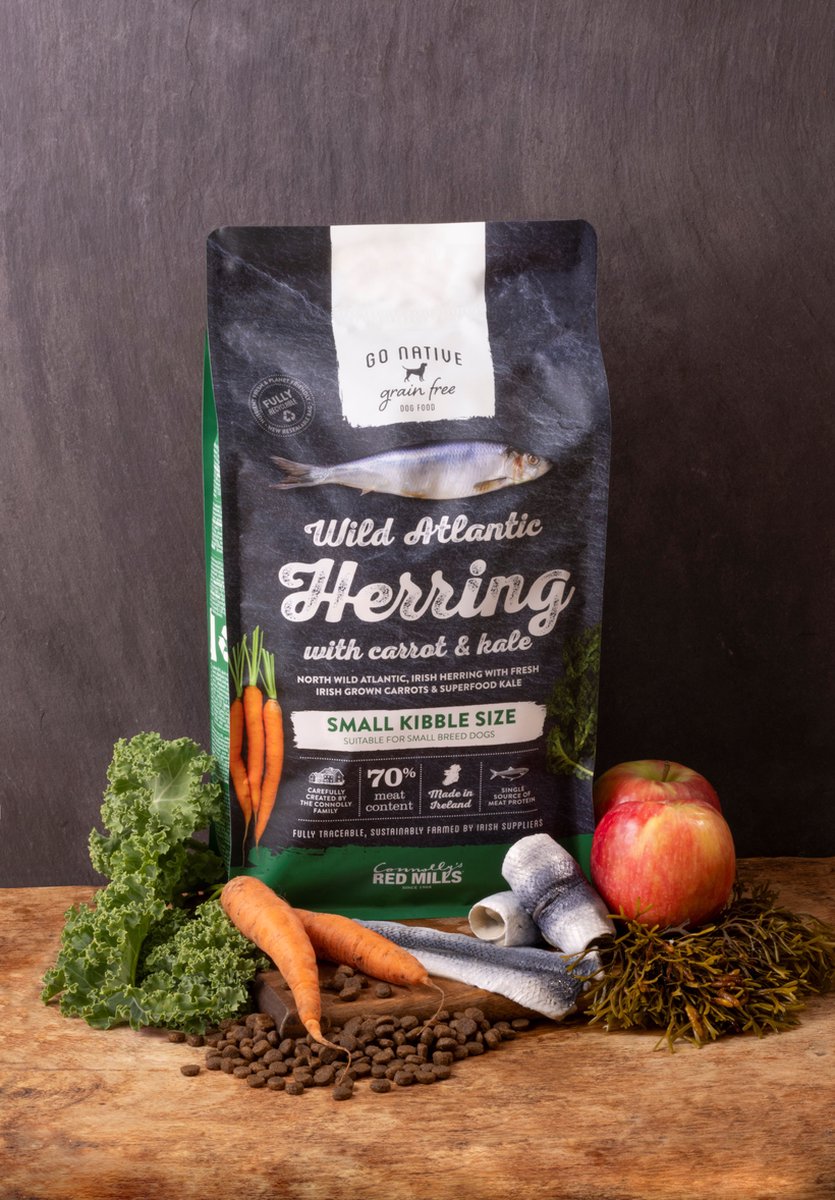Go Native Go Native Grain Free Small Breed Dog Herring with Carrot & Kale 4 kg - Hond