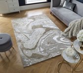 Flycarpets Modern Vloerkleed - Marbled - Laagpolig - Marmer - Naturel - 200x290 cm