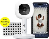 Caméra Nanit Pro + Support Flex + Bande Respiratoire - Babyfoon Connecté avec App - Sleep Coach - Facilement déplaçable - Vue 130° de la pièce
