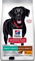 Hill's Science Plan Perfect Weight & Active Mobility Large Breed Adult Hondenvoer met Kip 12kg