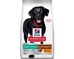 Hill's Science Plan Perfect Weight & Active Mobility Large Breed Adult Hondenvoer met Kip 12kg