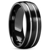 Lucleon - Aesop - Zwarte titanium ring voor heren