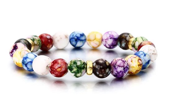 Style King - Bracelets de perles avec les 7 Chakras - taille unique