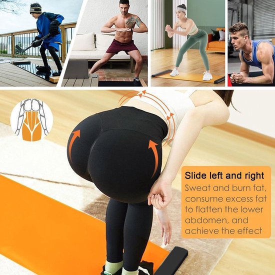 Fitnessapparatuur- fitnessmat-Slide Board-Professioneel Slide Board voor oefeningen met eindstops van Trendy Sport — afbeelding 5