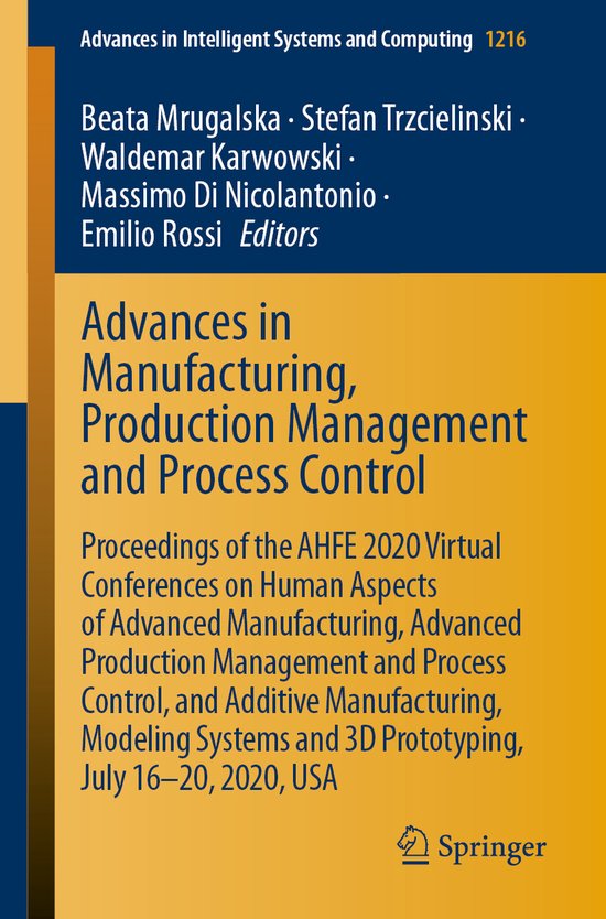 Advances in Manufacturing Production Management and Process  ... - cover