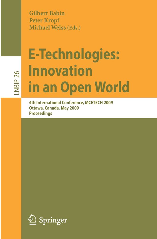 E-Technologies: Innovation in an Open World - cover