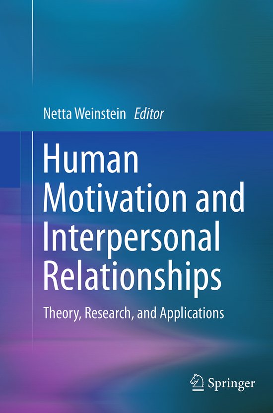 Human Motivation and Interpersonal Relationships - cover