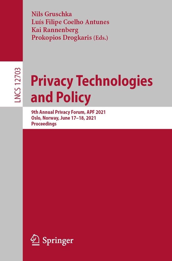 Springer Nature Proceedings Computer Science - Privacy Techn ... - cover